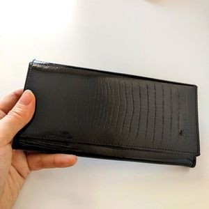 $15/3 Black vegan leather wallet